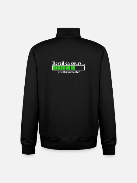 Charging Display Alarm Clock in Progress - Unisex Organic Zip Sweatshirt by Stanley/Stella - black