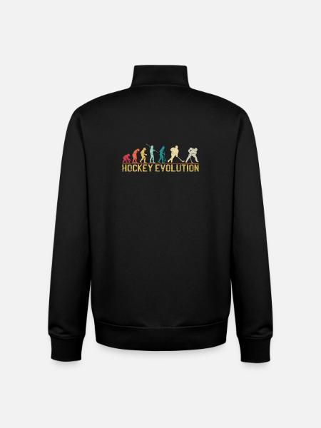 Hockey Evolution Silhouette Design - Unisex Organic Zip Sweatshirt von Stanley/Stella - Schwarz