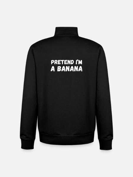Pretend I'm a Banana - Unisex Organic Zip Sweatshirt by Stanley/Stella - black