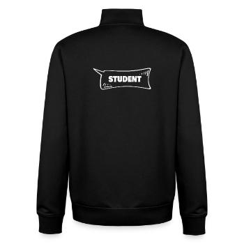 Speech Bubble Student - Unisex Organic Zip Sweatshirt by Stanley/Stella - black - Back - AI Model Male 185 light (185cm)