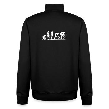 Life in motion to become a racing cyclist - Unisex Organic Zip Sweatshirt by Stanley/Stella - black - Back - AI Model Male 185 light (185cm)