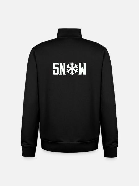 Neige - Sweat zippé unisexe en coton bio Stanley/Stella - noir