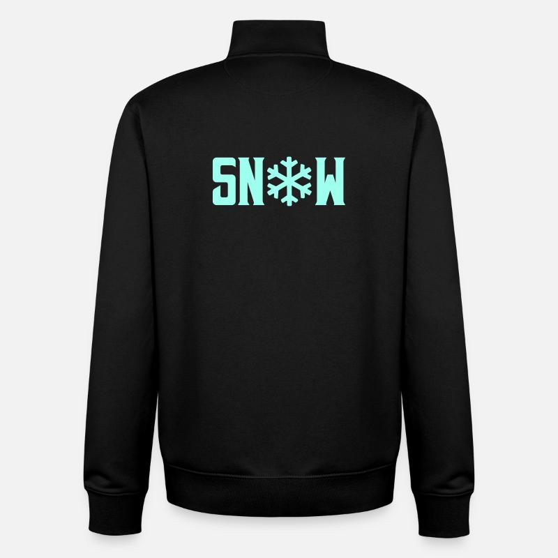 SNOW Schneekristall - Unisex Organic Zip Sweatshirt von Stanley/Stella - Schwarz