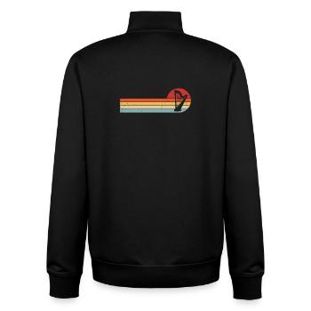 Harp Harpist Harpist Retro Harps - Unisex Organic Zip Sweatshirt by Stanley/Stella - black - Back - AI Model Male 185 light (185cm)