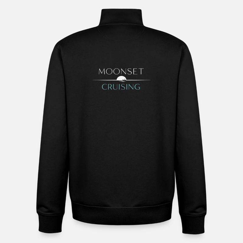 Navigation de nuit avec - Sweat zippé unisexe en coton bio Stanley/Stella - noir