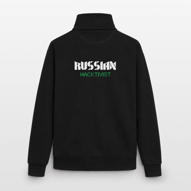 Conception de cybersécurité par hacktiviste russe Sweat zippé unisexe en coton bio Stanley/Stella