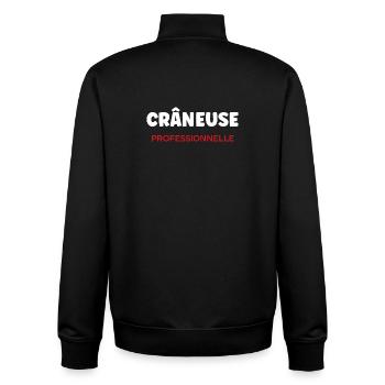 Crane - Unisex Organic Zip Sweatshirt von Stanley/Stella - Schwarz - Hinten - AI Model Male 185 light (185cm)