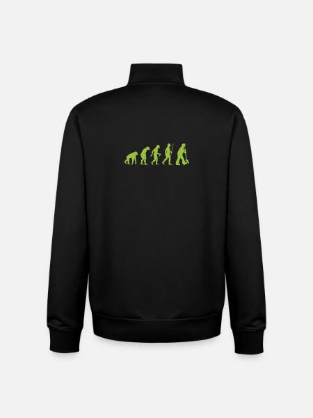 Evolution - vom Urmensch zum Gartenfreund - Unisex Organic Zip Sweatshirt von Stanley/Stella - Schwarz