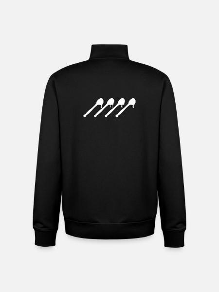 Honey Spoon Drawing - Unisex Organic Zip Sweatshirt by Stanley/Stella - black