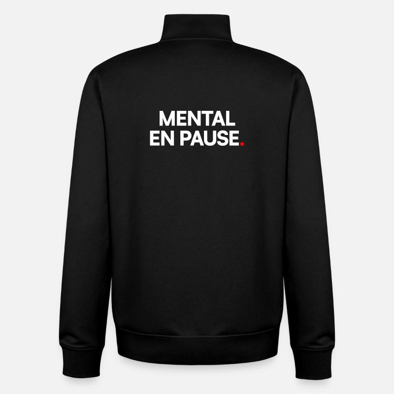 Mentale Pause - Unisex Organic Zip Sweatshirt von Stanley/Stella - Schwarz