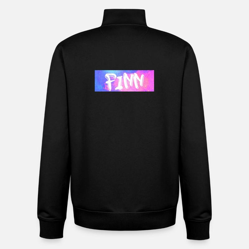 Finn: Neon Graffiti Galaxy - Unisex Organic Zip Sweatshirt by Stanley/Stella - black