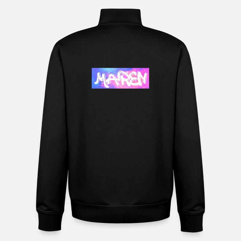 Maren Name Geschenk Geschenkidee Galaxie - Unisex Organic Zip Sweatshirt von Stanley/Stella - Schwarz