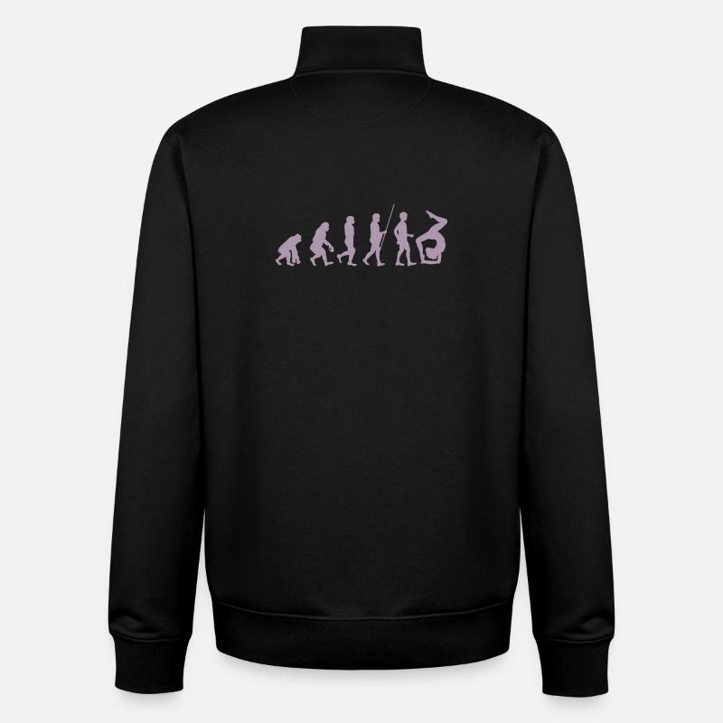 Gymnast Turner Evolution the gymnast - Unisex Organic Zip Sweatshirt by Stanley/Stella - black