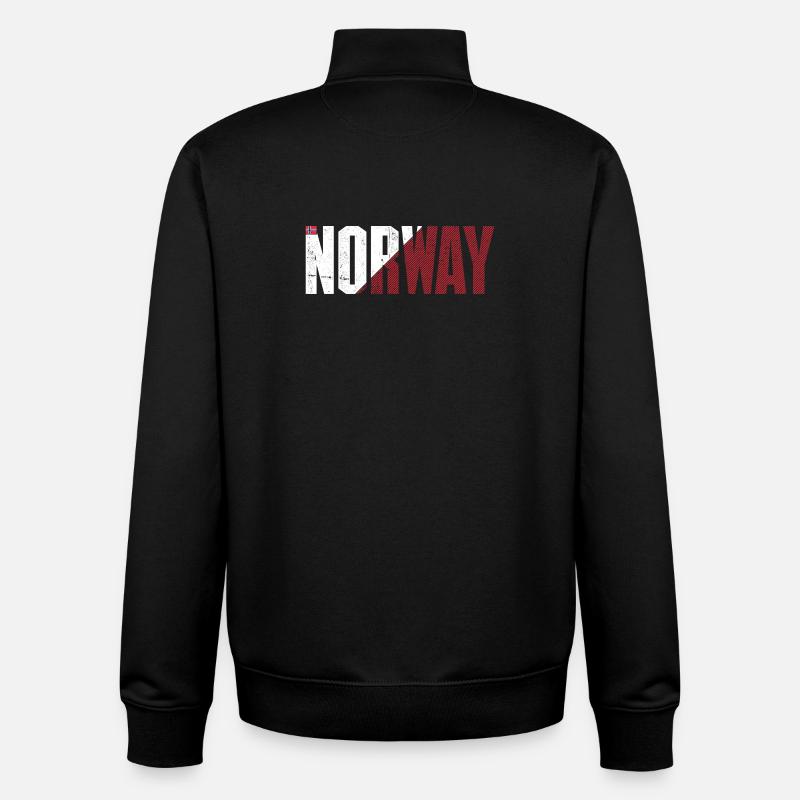 Nordway Bold Nordic Banner - Unisex Organic Zip Sweatshirt by Stanley/Stella - black