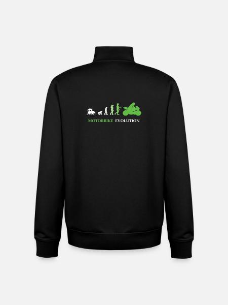 Motorbike Evolution - Motorradfahrer - Unisex Organic Zip Sweatshirt von Stanley/Stella - Schwarz