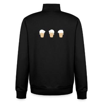 Glace Chat Bébé Glace - Sweat zippé unisexe en coton bio Stanley/Stella - noir - Dos - AI Model Male 185 light (185cm)