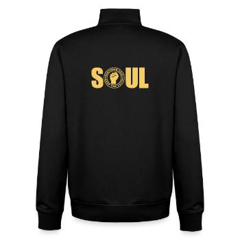 Northern Soul - Behalte den Glauben - Unisex Organic Zip Sweatshirt von Stanley/Stella - Schwarz - Hinten - AI Model Male 185 light (185cm)