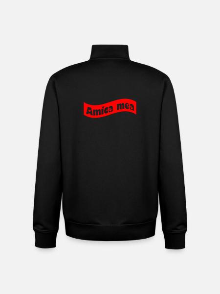 Amica mea | my love - Unisex Organic Zip Sweatshirt by Stanley/Stella - black