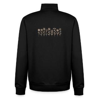Wildflowers Flowers - Unisex Organic Zip Sweatshirt by Stanley/Stella - black - Back - AI Model Male 185 light (185cm)