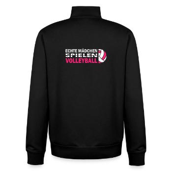 Volleyball Coach Gifts Volleyball Player - Unisex Organic Zip Sweatshirt by Stanley/Stella - black - Back - AI Model Male 185 light (185cm)