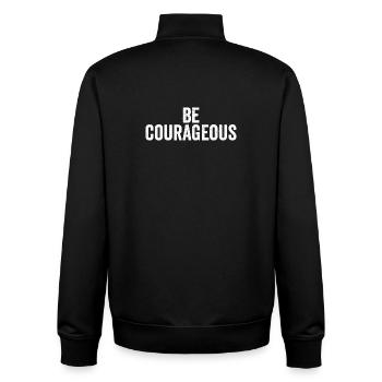 Sei mutig Josua 1:9 Christ Jesus - Unisex Organic Zip Sweatshirt von Stanley/Stella - Schwarz - Hinten - AI Model Male 185 light (185cm)