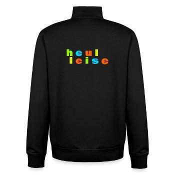 Heul Leise - Unisex Organic Zip Sweatshirt von Stanley/Stella - Schwarz - Hinten - AI Model Male 185 light (185cm)