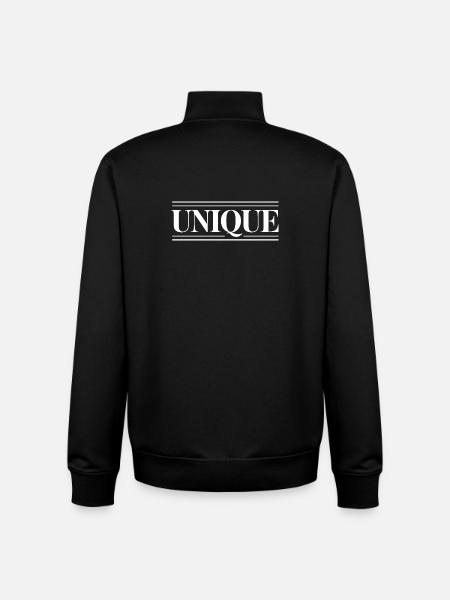 unique unique unique self-worth unique - Unisex Organic Zip Sweatshirt by Stanley/Stella - black