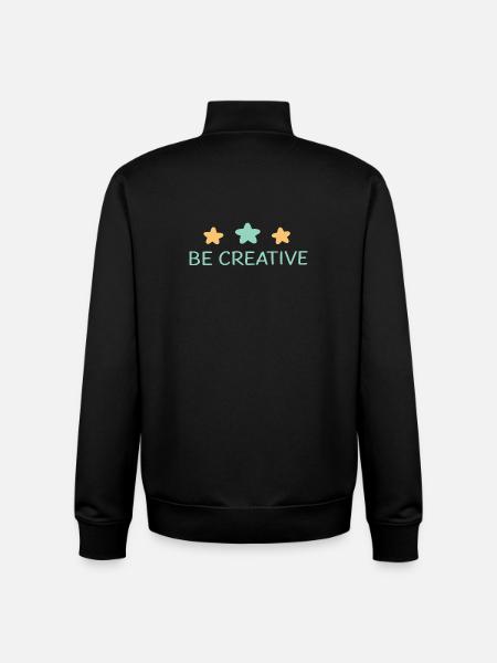 Get Creative: Pastel Stars - Unisex Organic Zip Sweatshirt by Stanley/Stella - black