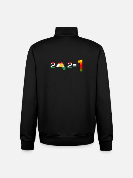 Kurdistan_2-2-_1_zusammenhalt - Unisex Organic Zip Sweatshirt by Stanley/Stella - black
