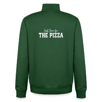 Je suis juste là pour la pizza - Sweat zippé unisexe en coton bio Stanley/Stella - vert bouteille - Dos - AI Model Male 185 dark (185cm)