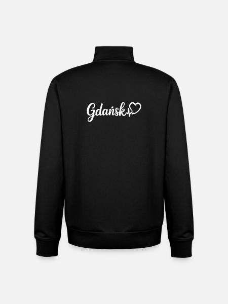 Gdańsk Herzschlag Polen - Unisex Organic Zip Sweatshirt von Stanley/Stella - Schwarz