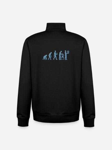 Japanese Bonsai Tree Plant Evolution Bonsai - Unisex Organic Zip Sweatshirt by Stanley/Stella - black