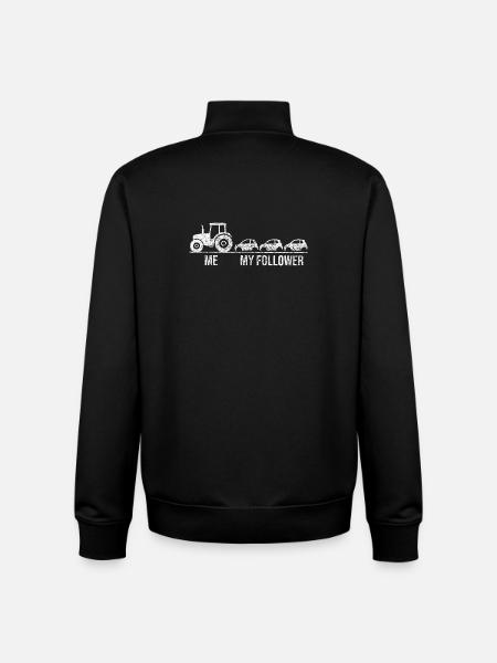 Tractor Pulls Car Chain - Unisex Organic Zip Sweatshirt by Stanley/Stella - black