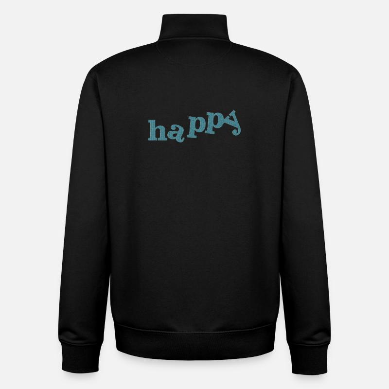 HAPPY - Unisex Organic Zip Sweatshirt von Stanley/Stella - Schwarz