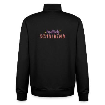 Endlich Schulkind - Unisex Organic Zip Sweatshirt von Stanley/Stella - Schwarz - Hinten - AI Model Male 185 light (185cm)