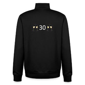 30e anniversaire 30e anniversaire - Sweat zippé unisexe en coton bio Stanley/Stella - noir - Dos - AI Model Male 185 light (185cm)