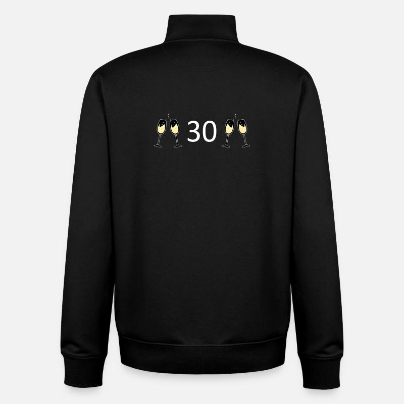 30e anniversaire 30e anniversaire - Sweat zippé unisexe en coton bio Stanley/Stella - noir