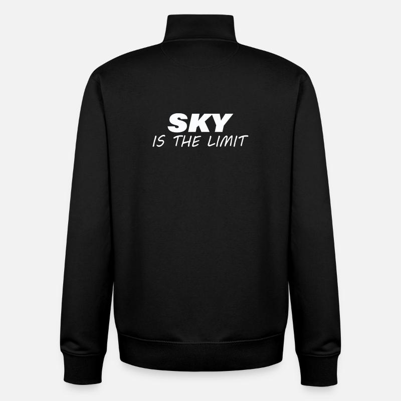 SKY IS THE LIMIT - Unisex Organic Zip Sweatshirt by Stanley/Stella - black