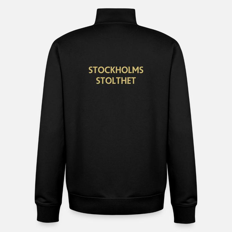 Fierté de Stockholm - Sweat zippé unisexe en coton bio Stanley/Stella - noir
