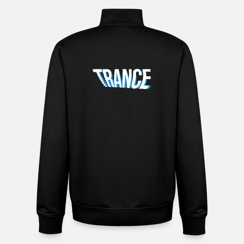 trance music logo design. - Unisex Organic Zip Sweatshirt by Stanley/Stella - black