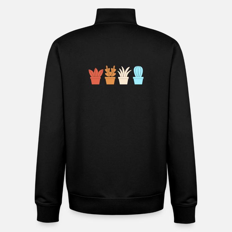Cactus Plante Cactus - Sweat zippé unisexe en coton bio Stanley/Stella - noir