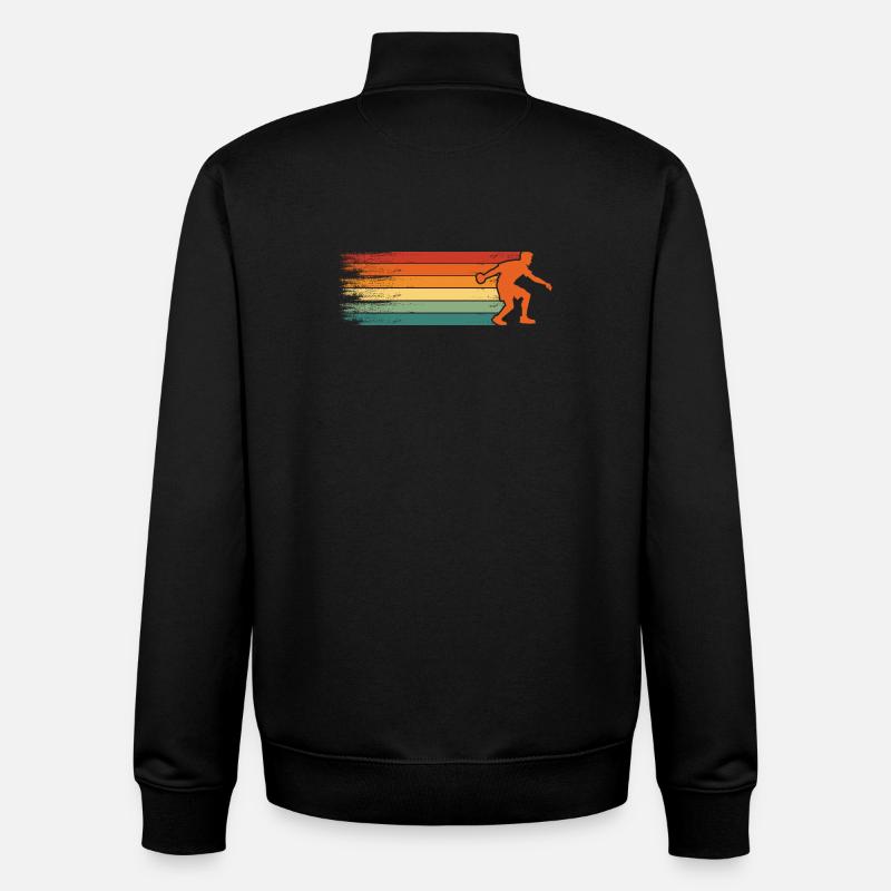 Boule rétro Pétanque Boule Joueur de Boule - Sweat zippé unisexe en coton bio Stanley/Stella - noir