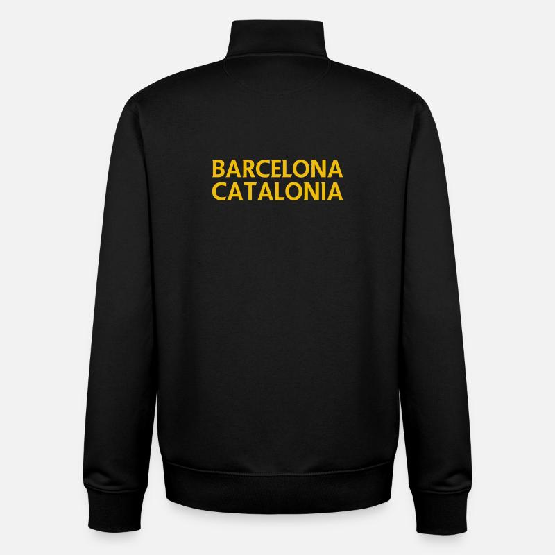 Lyrique Barcelone – Catalogne - Sweat zippé unisexe en coton bio Stanley/Stella - noir