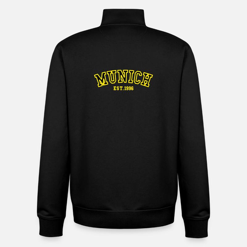 Munich Fondé en 1996 - Sweat zippé unisexe en coton bio Stanley/Stella - noir