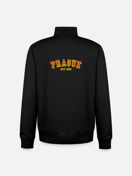Prague Est. 1976 - Unisex Organic Zip Sweatshirt by Stanley/Stella - black