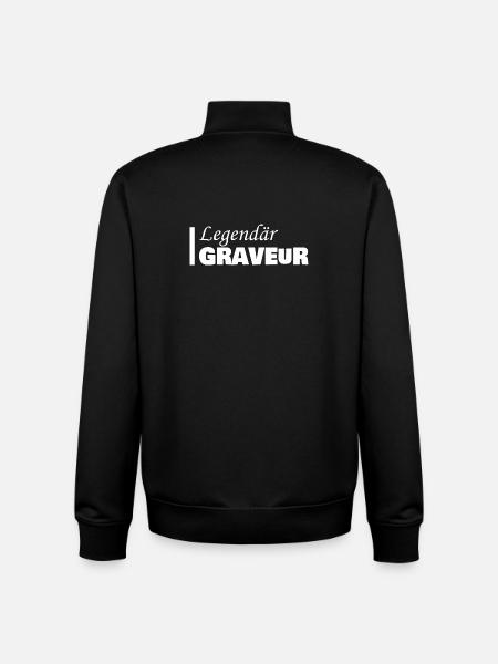 Gift for Engraver - Unisex Organic Zip Sweatshirt by Stanley/Stella - black