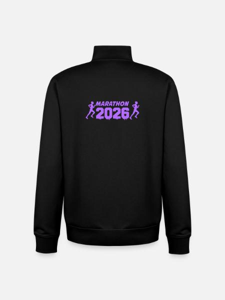Marathon 2026 Runner Silhouettes - Unisex Organic Zip Sweatshirt by Stanley/Stella - black