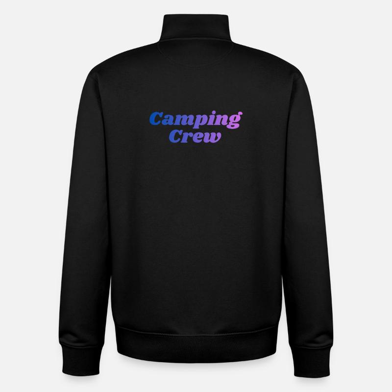 Camping Crew - Unisex Organic Zip Sweatshirt by Stanley/Stella - black