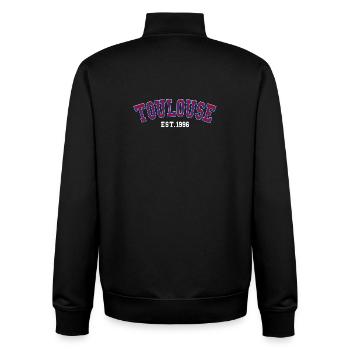 Toulouse, gegründet 1996 - Unisex Organic Zip Sweatshirt von Stanley/Stella - Schwarz - Hinten - AI Model Male 185 light (185cm)