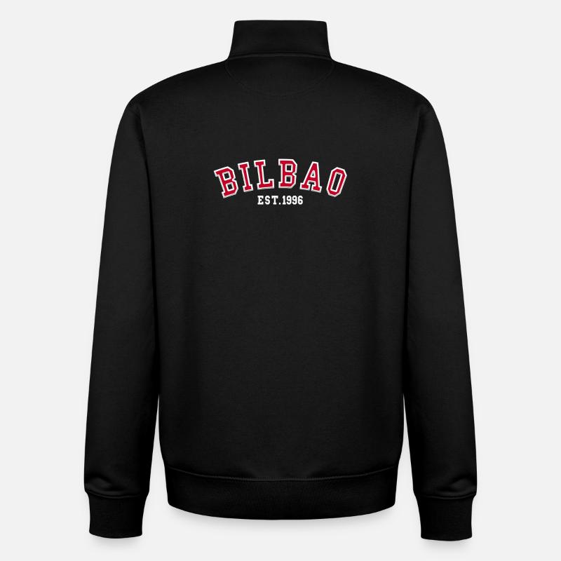 Bilbao Fondée en 1996 - Sweat zippé unisexe en coton bio Stanley/Stella - noir